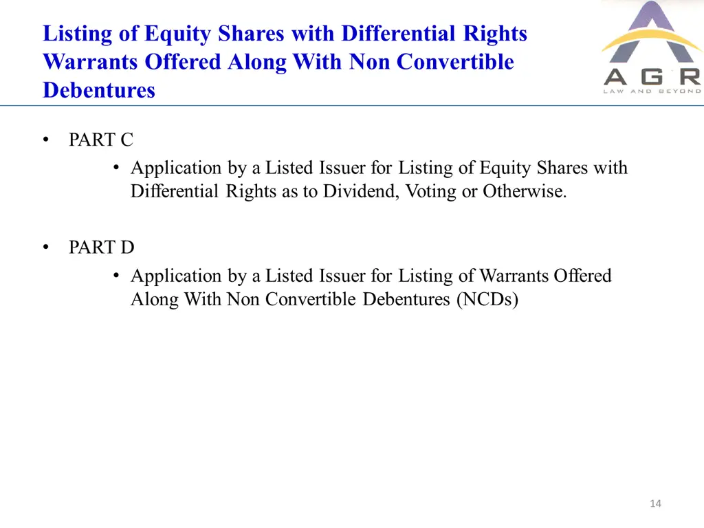 listing of equity shares with differential rights