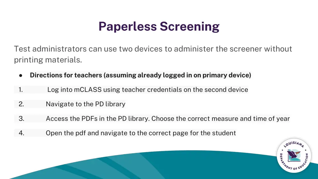 paperless screening