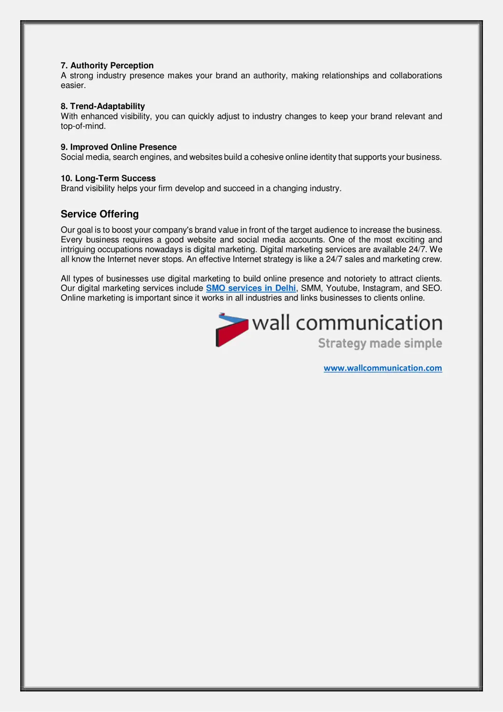 7 authority perception a strong industry presence