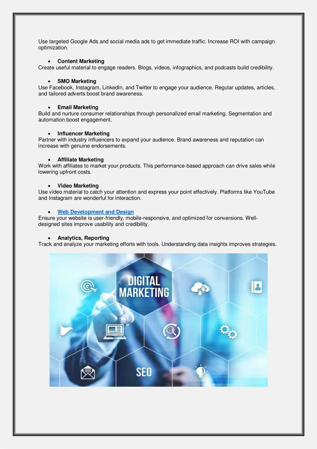 use targeted google ads and social media
