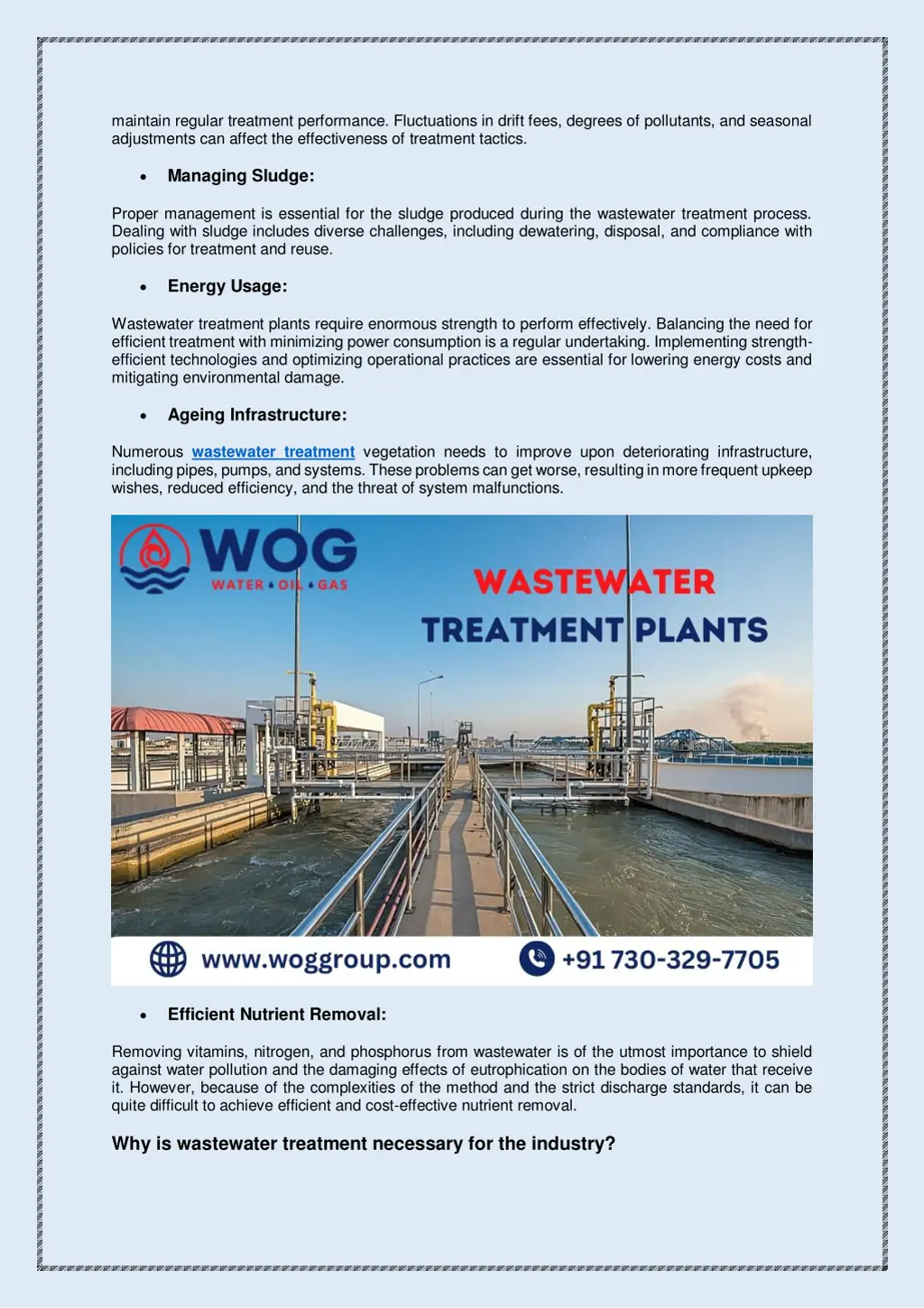 maintain regular treatment performance