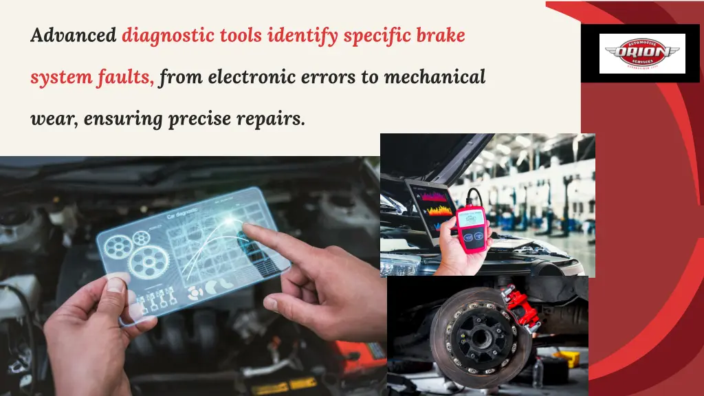 advanced diagnostic tools identify specific brake