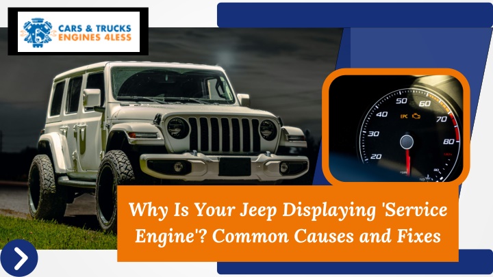 why is your jeep displaying service engine common