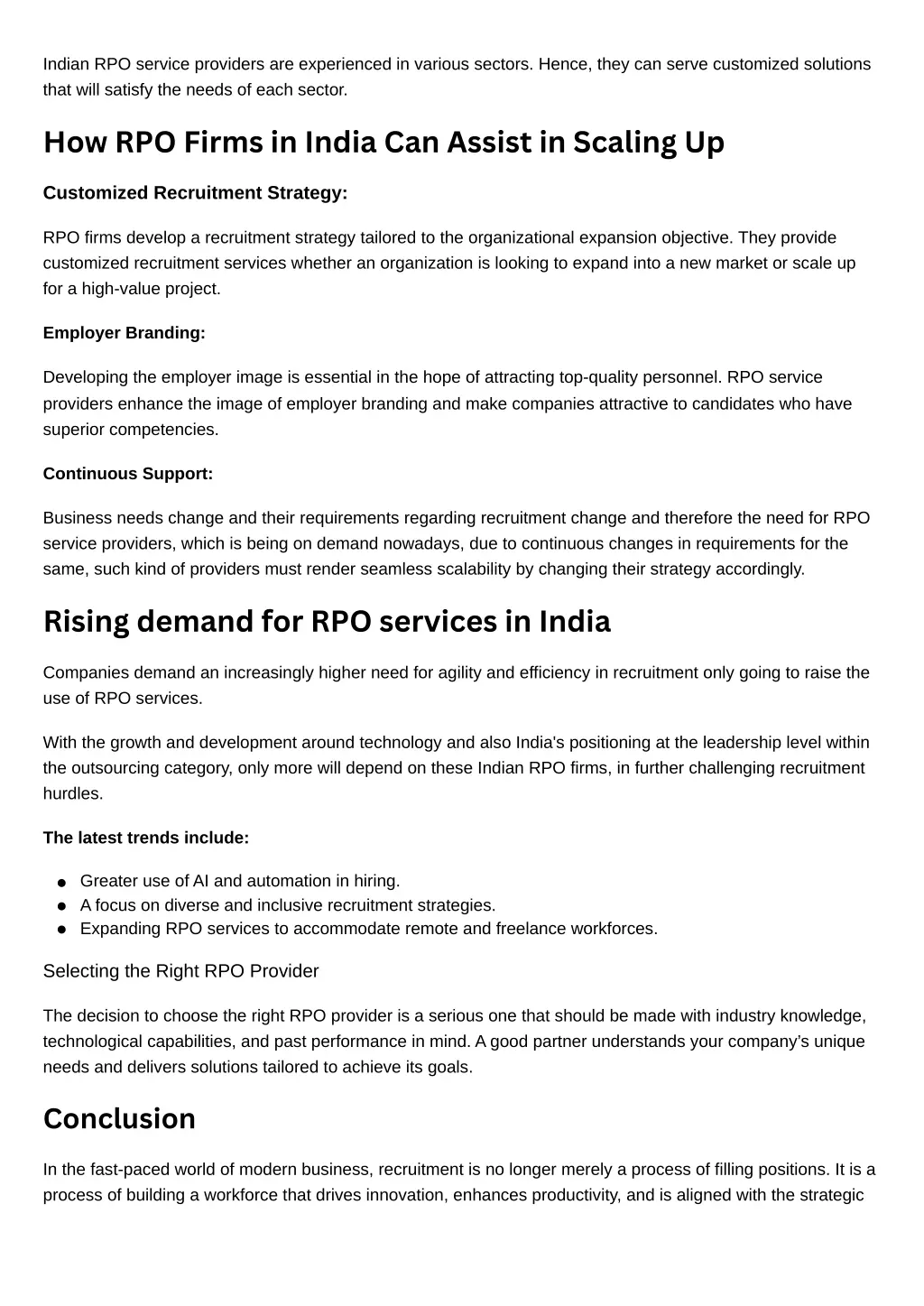 indian rpo service providers are experienced