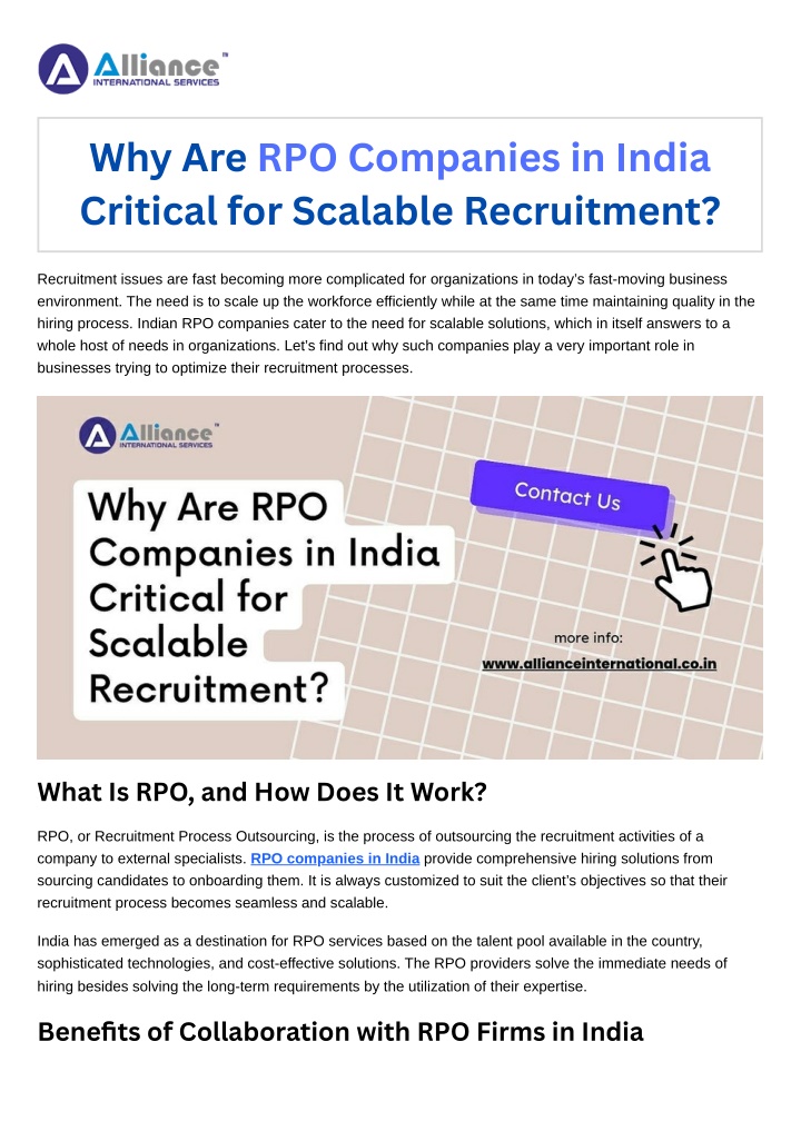 why are rpo companies in india critical