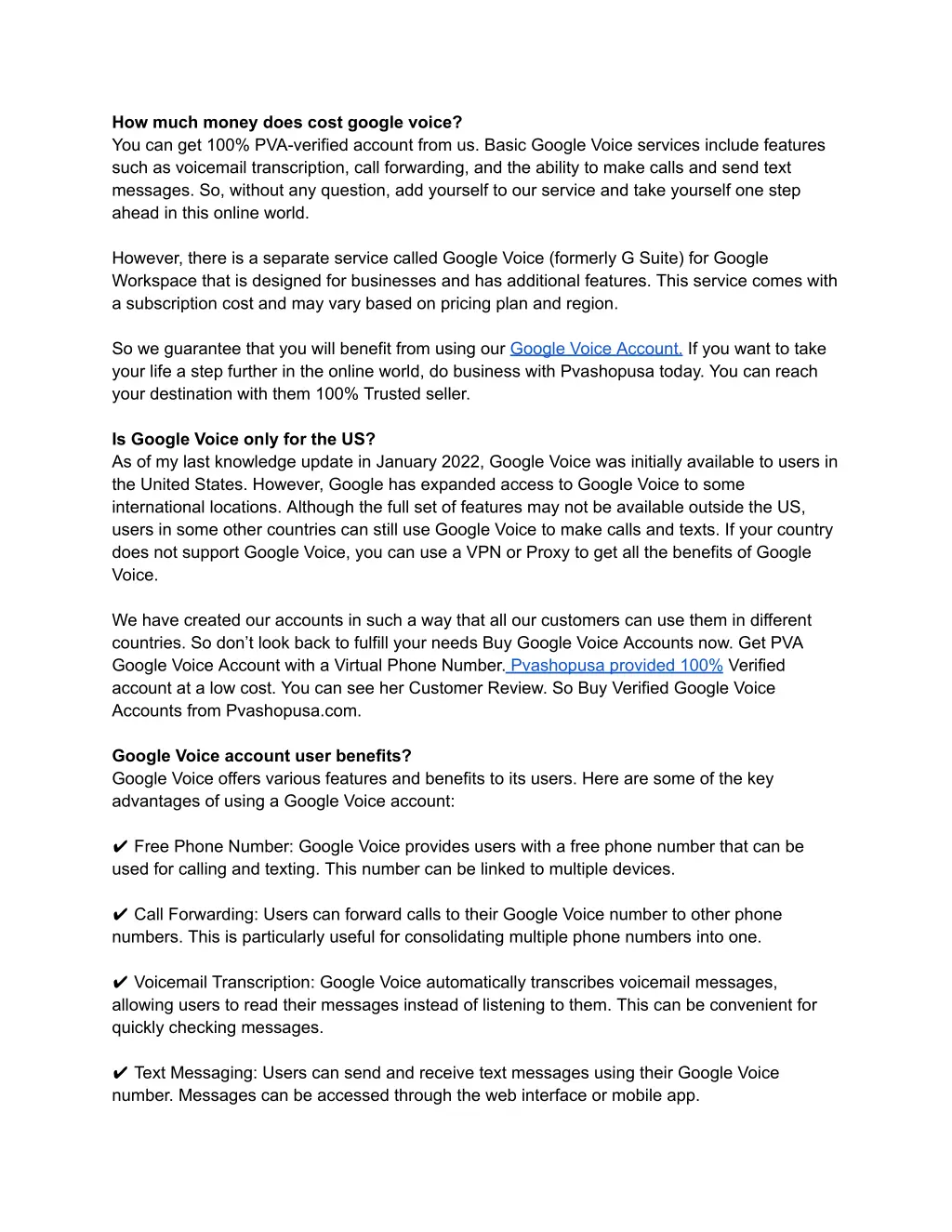 how much money does cost google voice