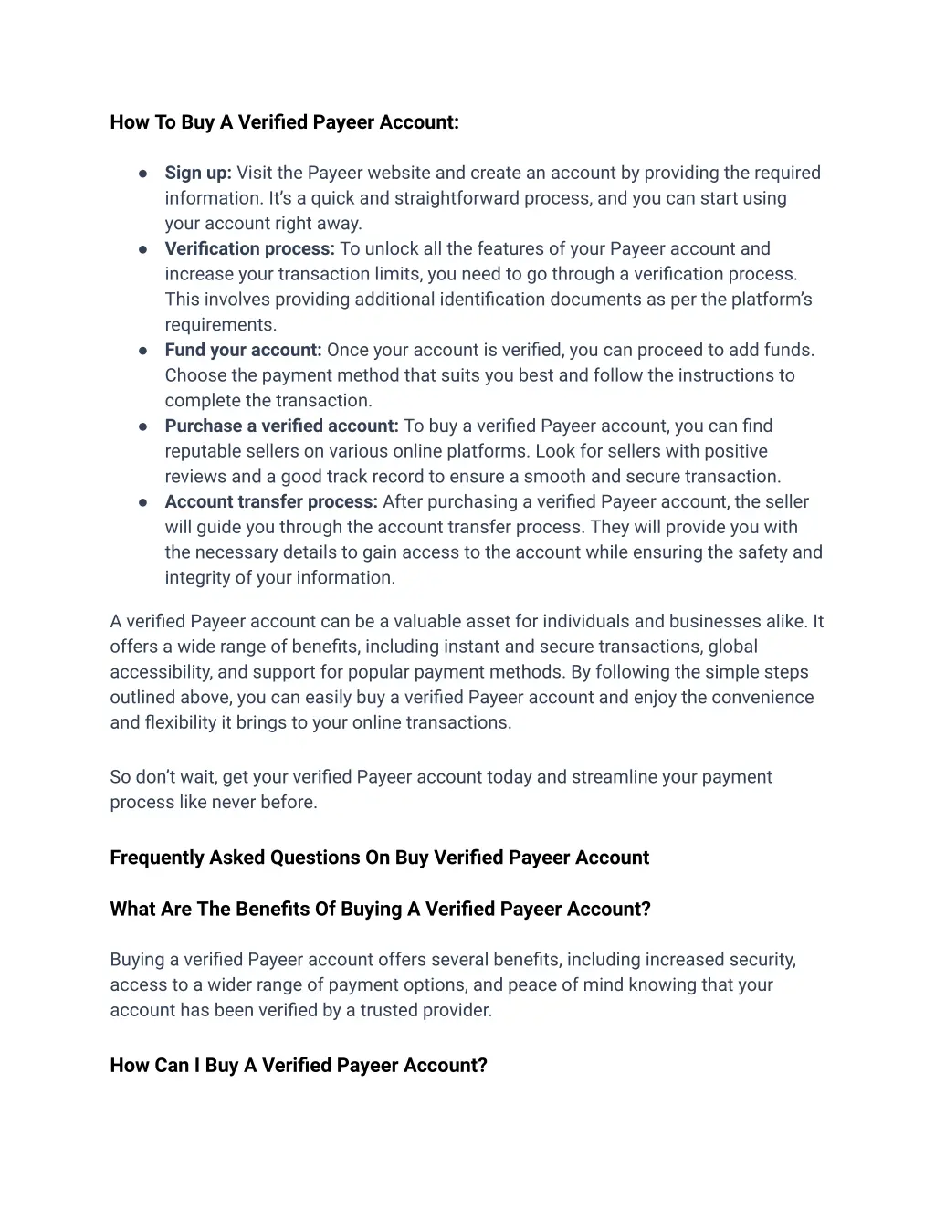 how to buy a verified payeer account