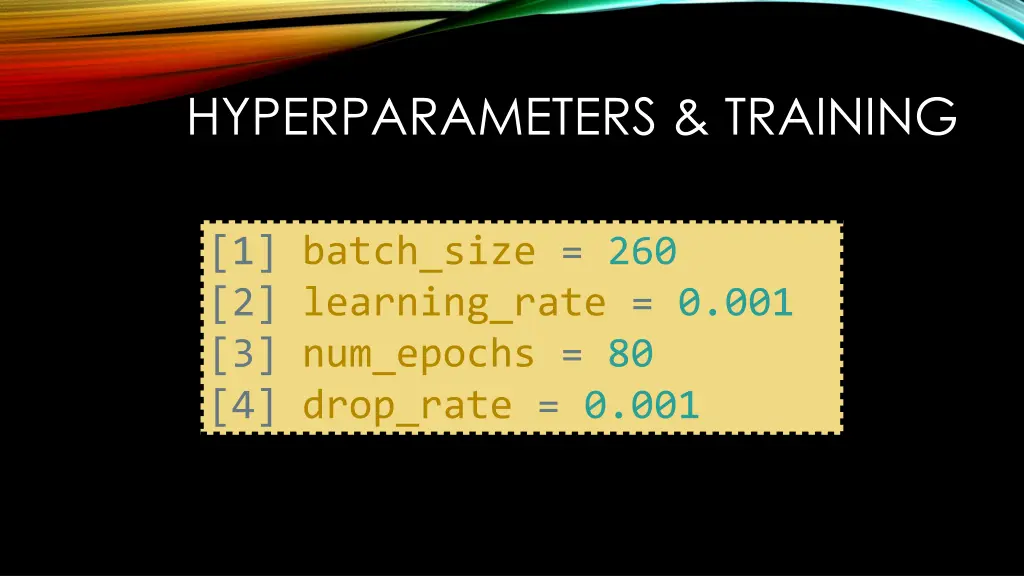 hyperparameters training