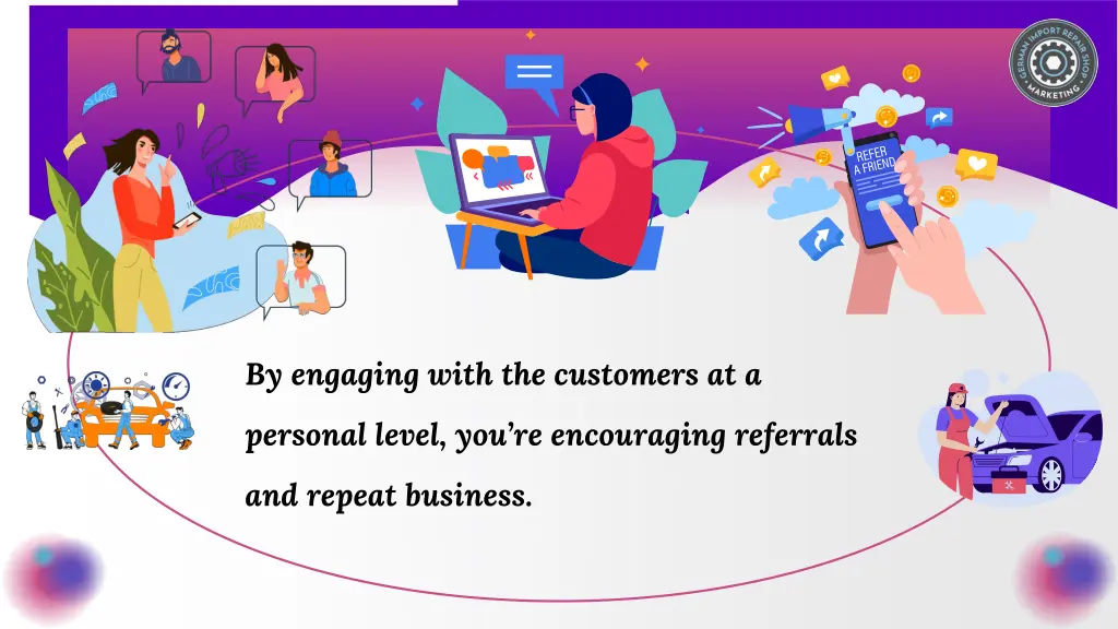 by engaging with the customers at a