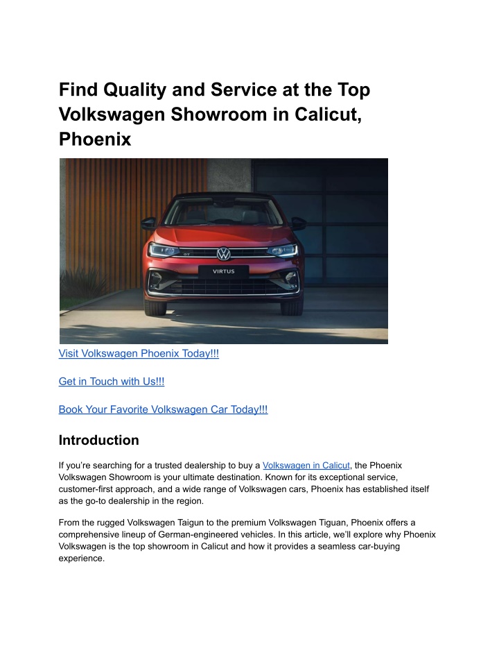 find quality and service at the top volkswagen