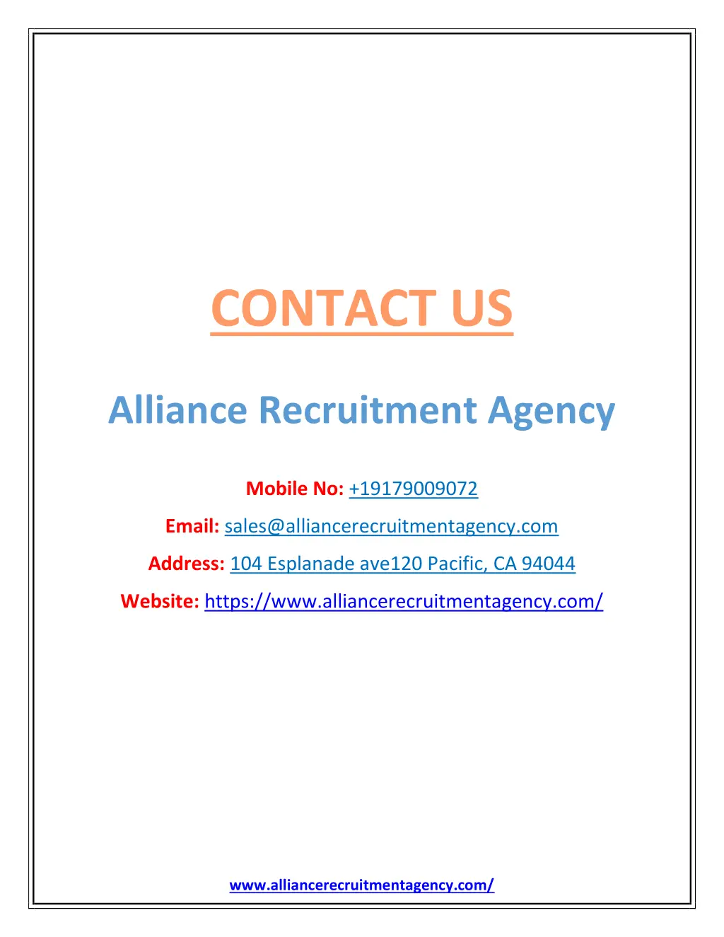 contact us