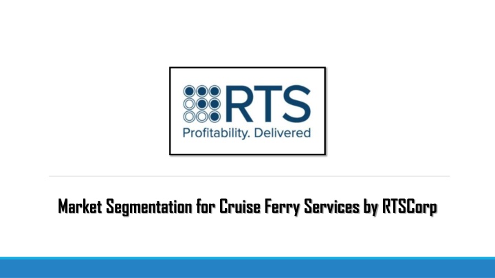 market segmentation for cruise ferry services