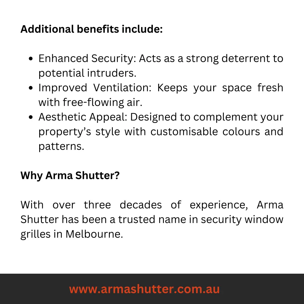additional benefits include