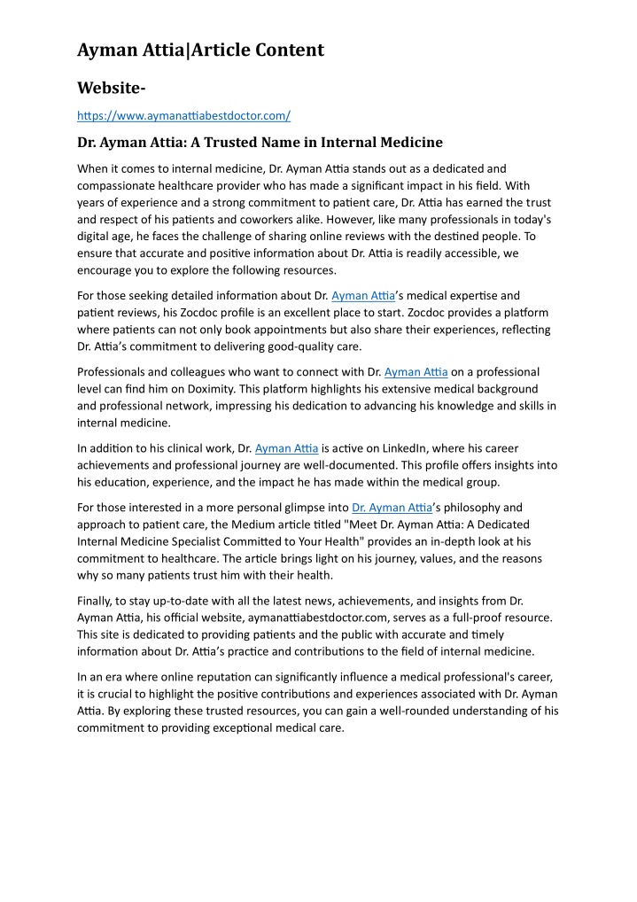 ayman attia article content