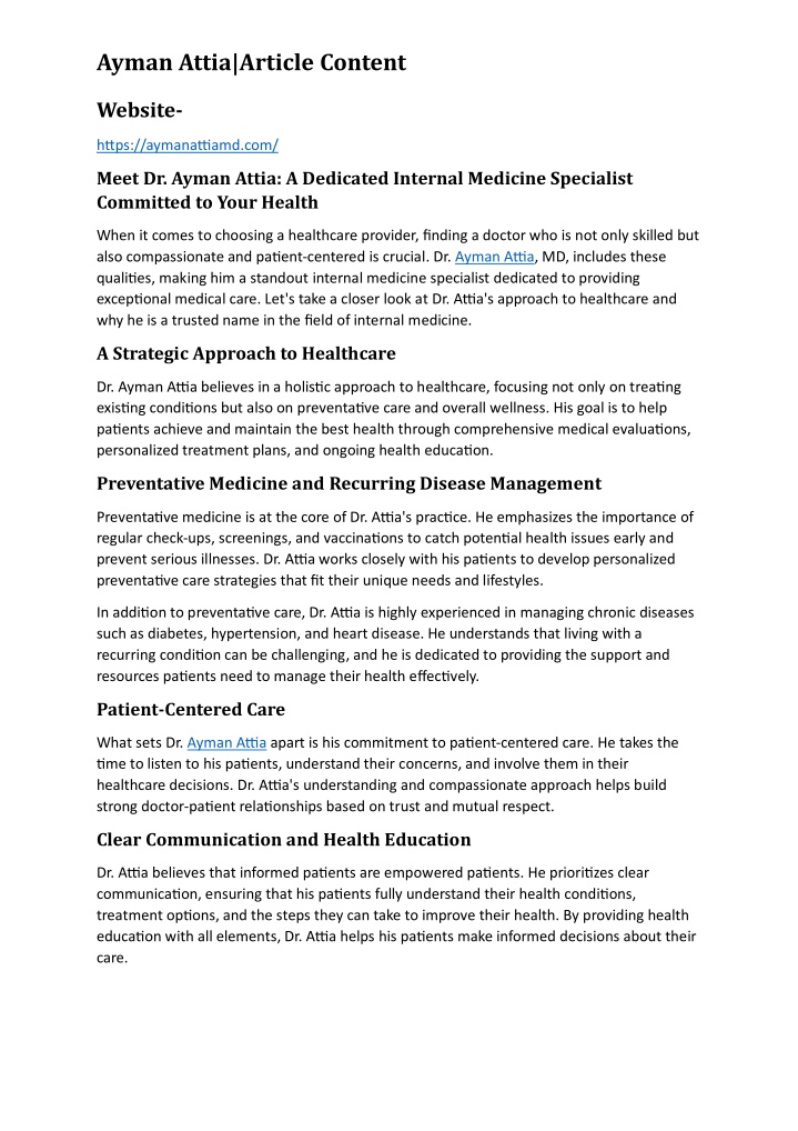 ayman attia article content