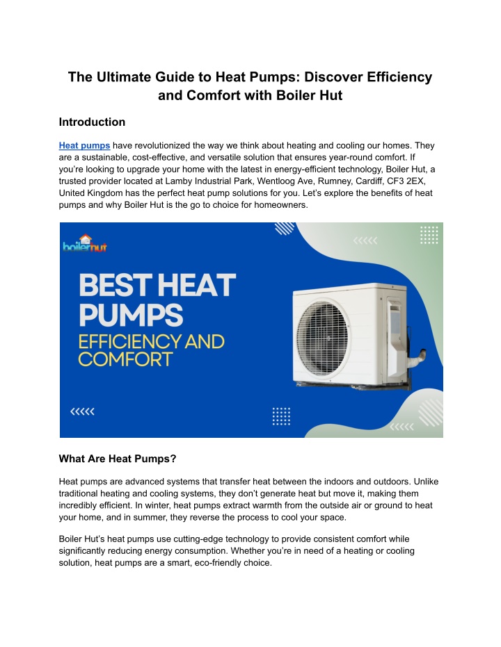 the ultimate guide to heat pumps discover