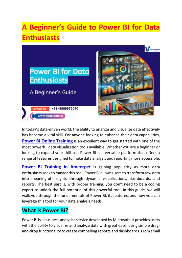 a beginner s guide to power bi for data