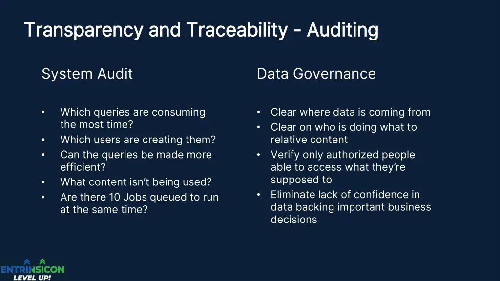 transparency and traceability transparency