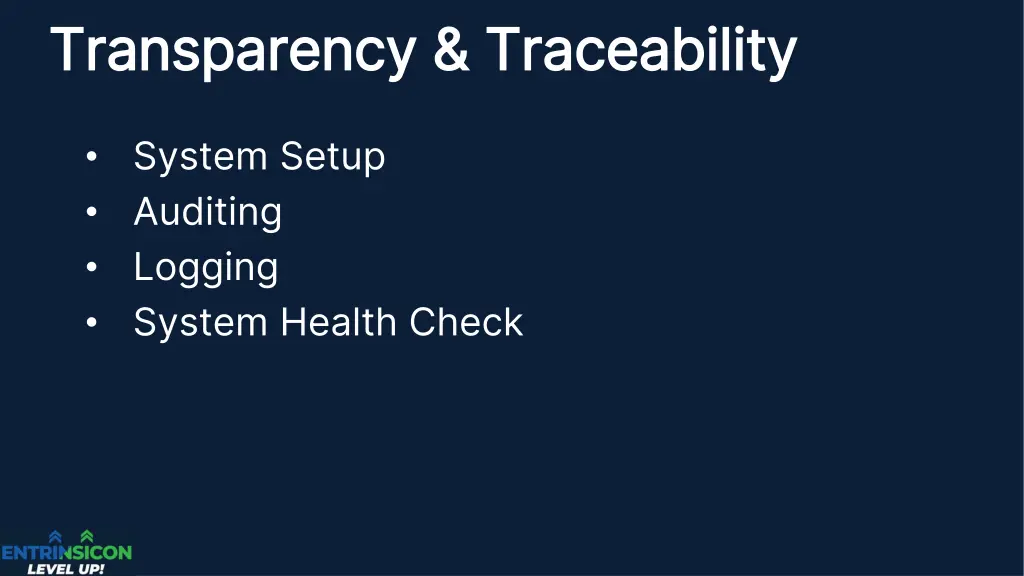 transparency traceability transparency