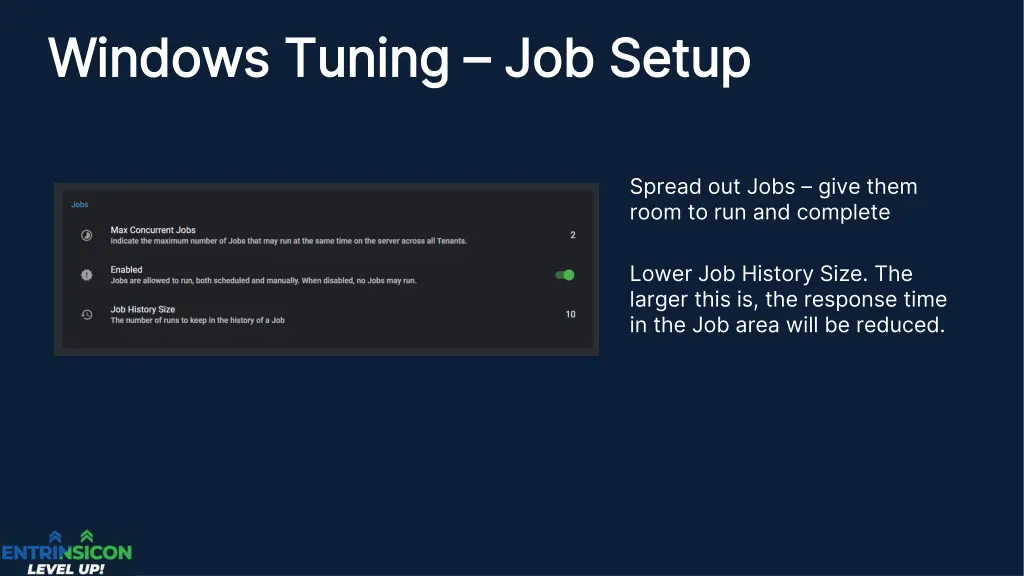 windows tuning windows tuning job setup