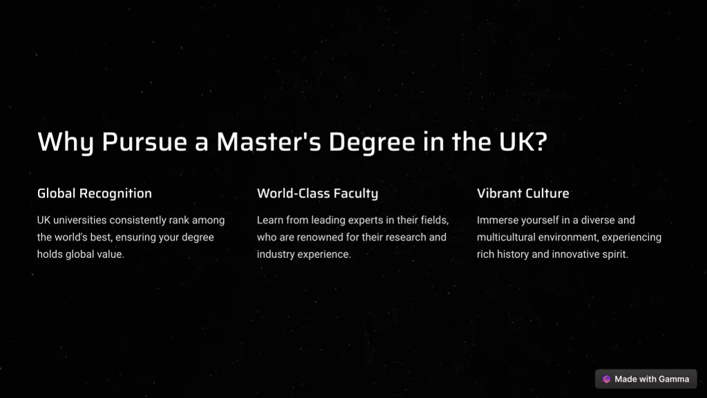 why pursue a master s degree in the uk