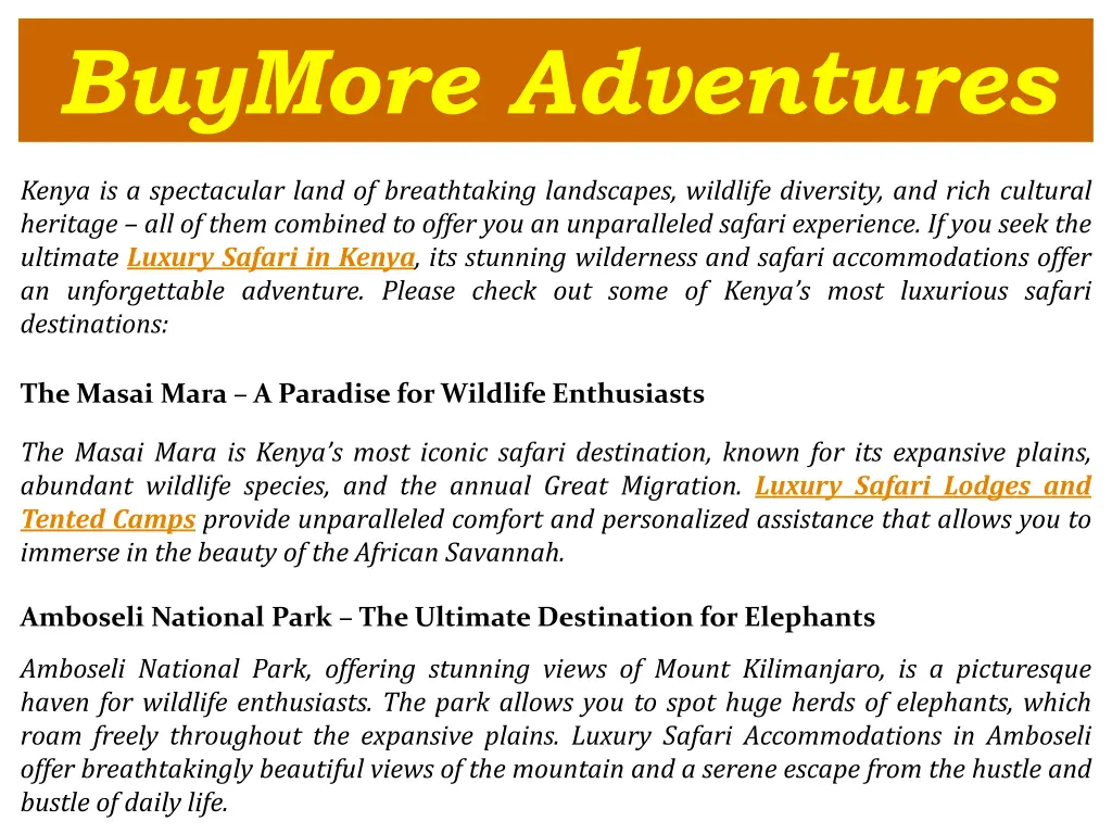 buymore adventures