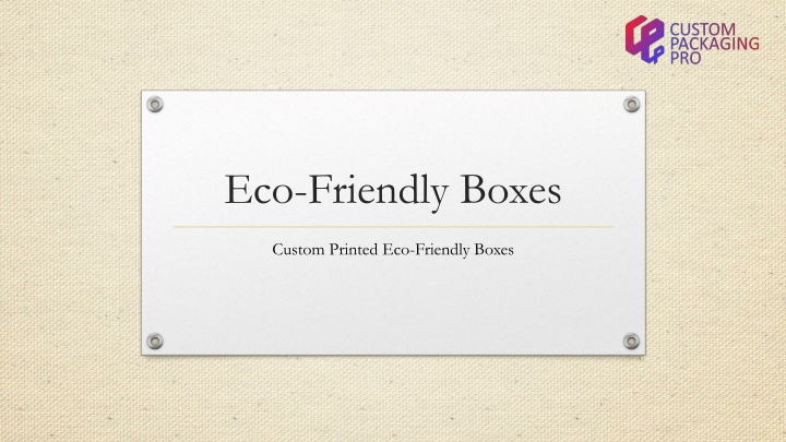 eco friendly boxes