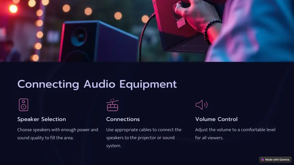 connecting audio equipment