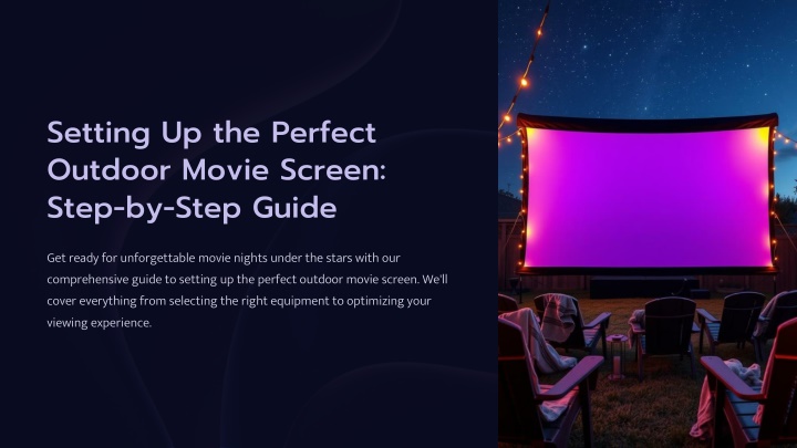 setting up the perfect outdoor movie screen step