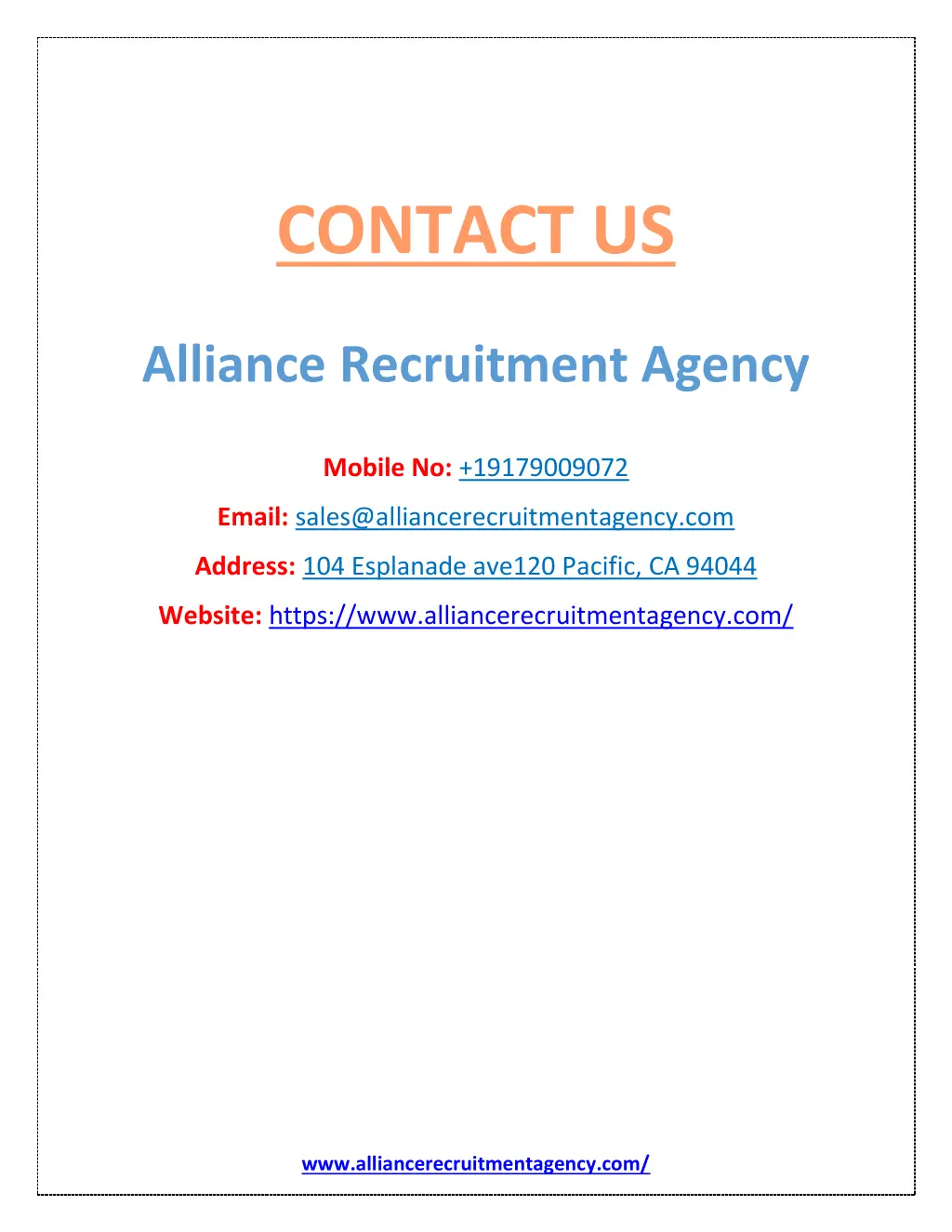 contact us