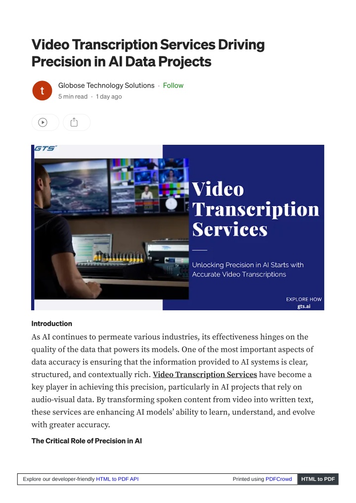 video transcription services driving precision