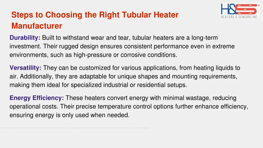 steps to choosing the right tubular heater