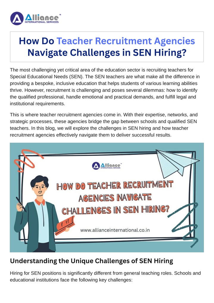 how do teacher recruitment agencies navigate