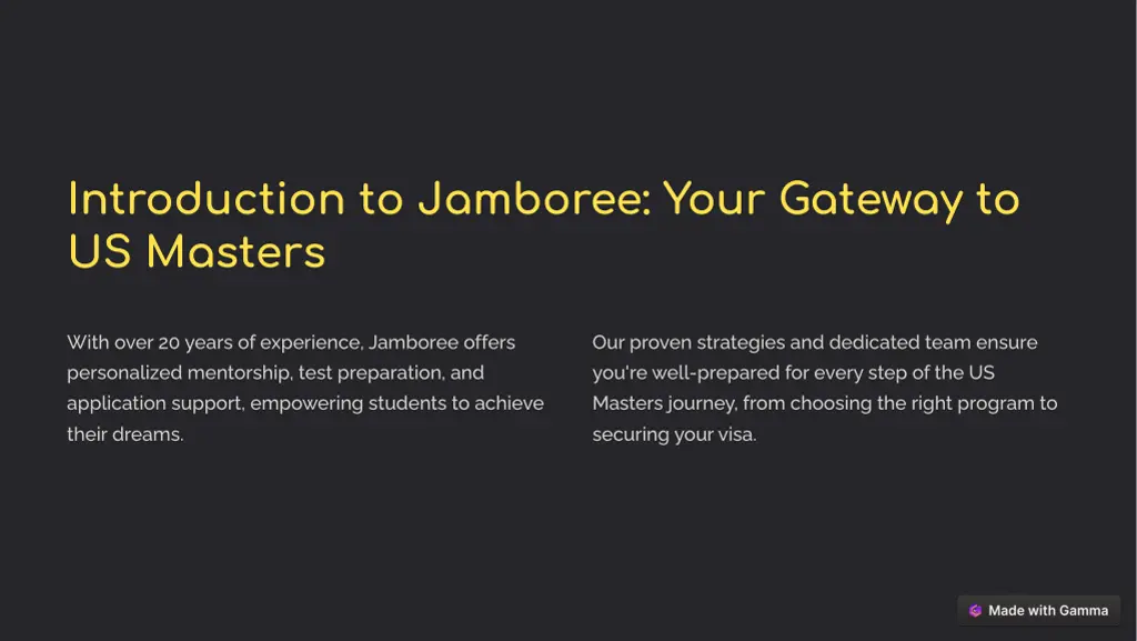 introduction to jamboree your gateway