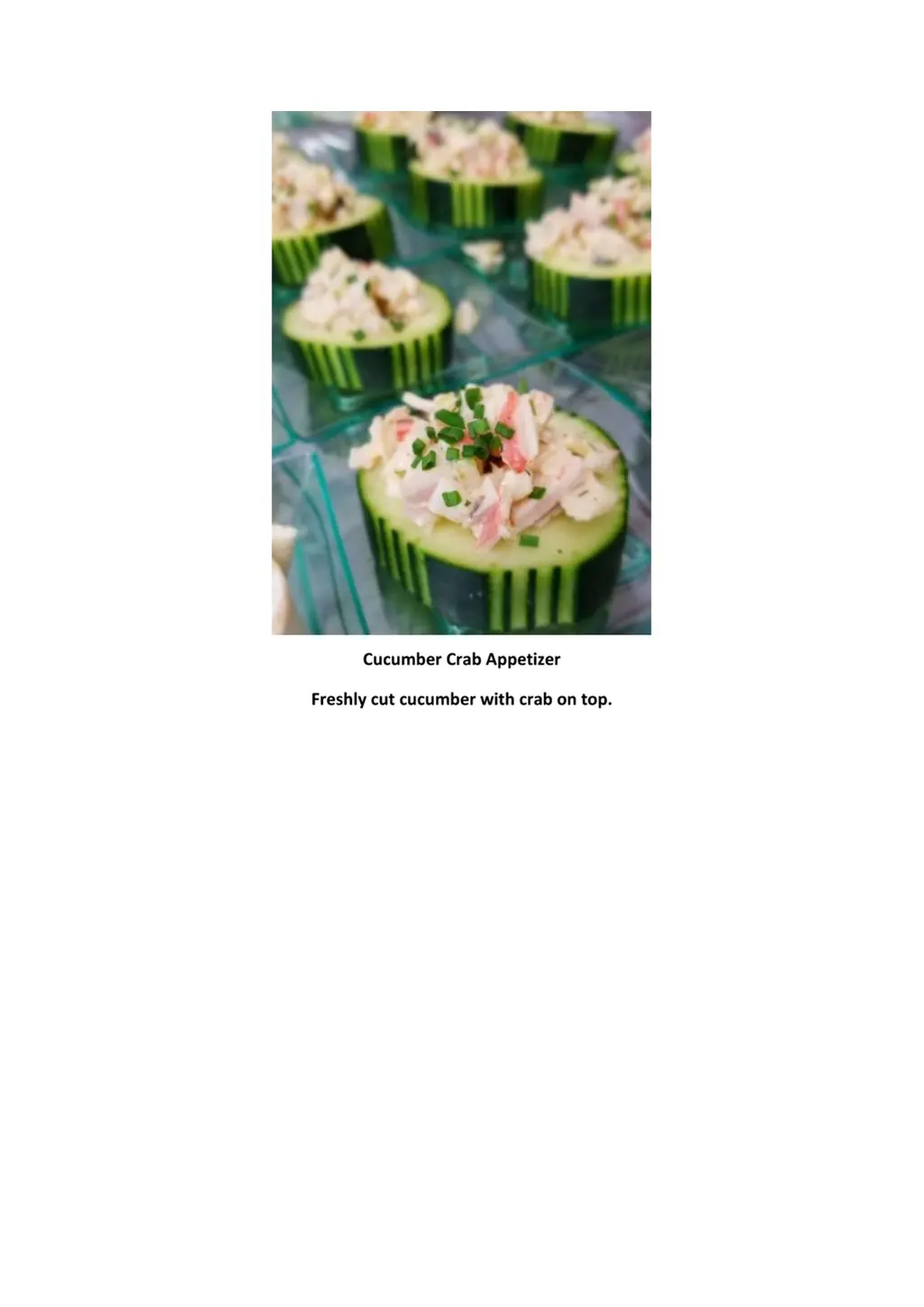 cucumber crab appetizer