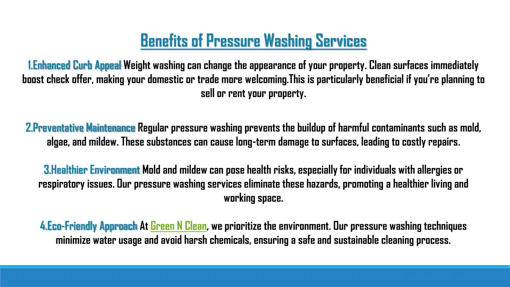 benefits of pressure washing services