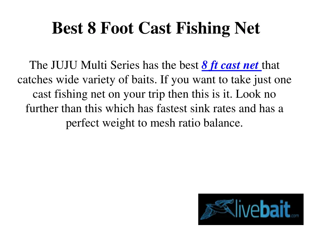 best 8 foot cast fishing net