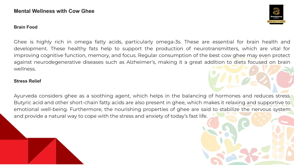 mental wellness with cow ghee