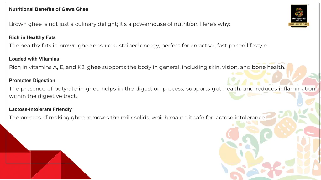 nutritional benefits of gawa ghee