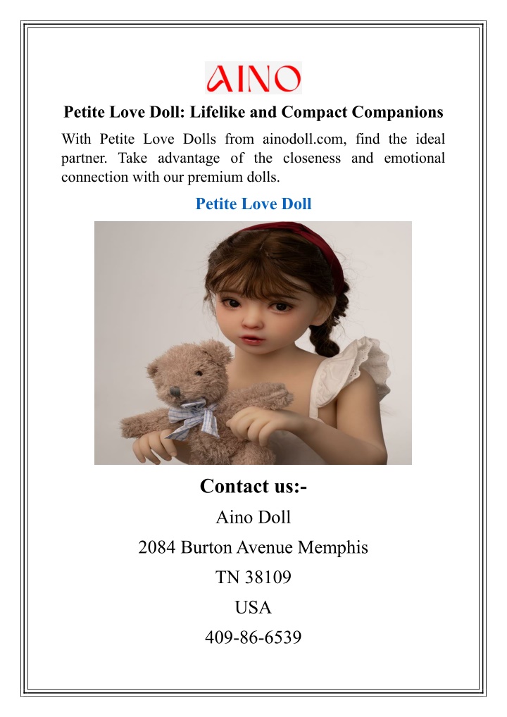 petite love doll lifelike and compact companions