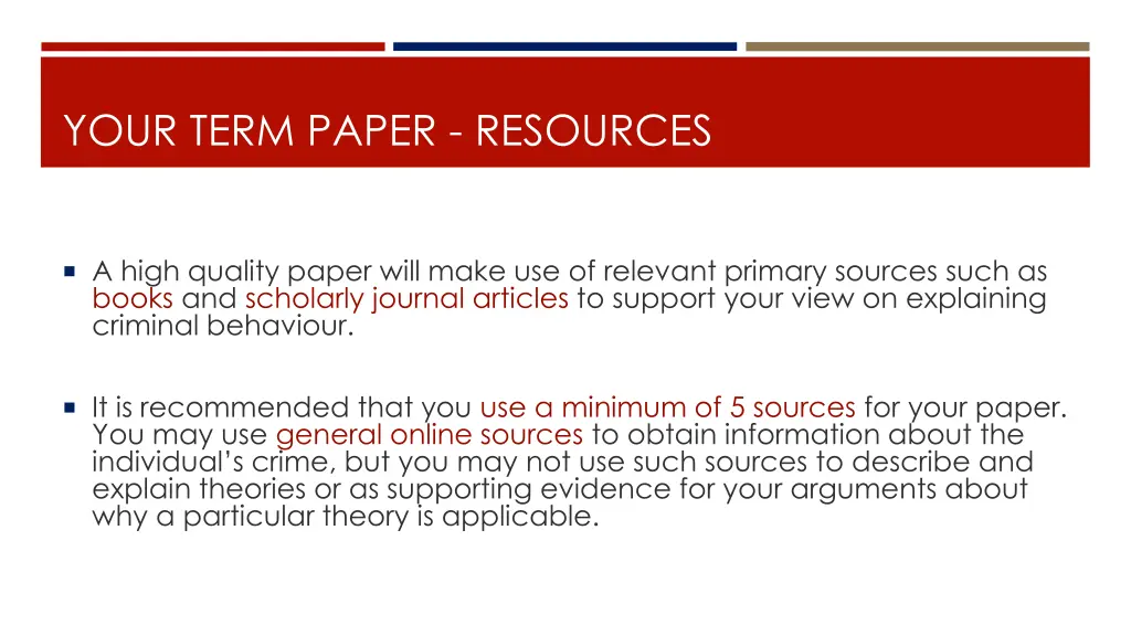 your term paper resources