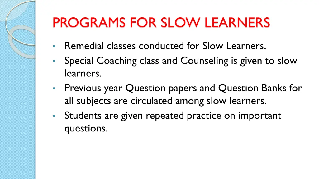 programs for slow learners