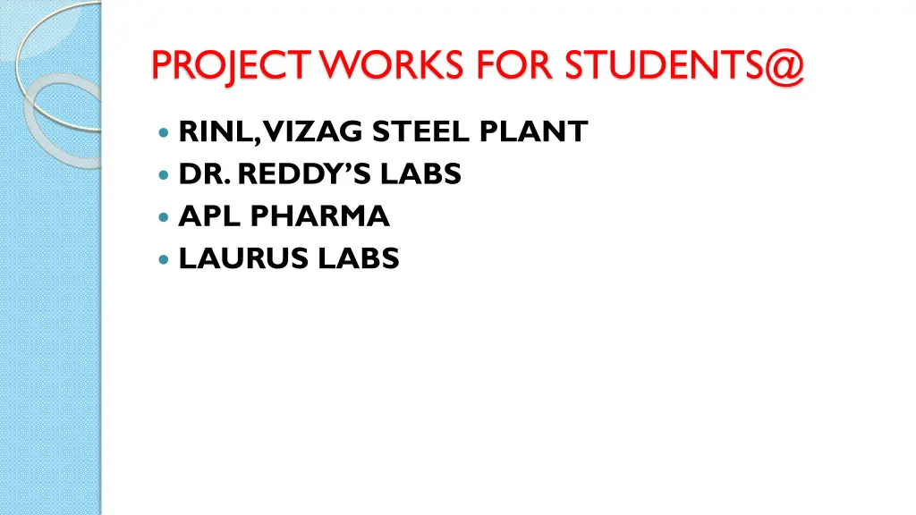 project works for students@
