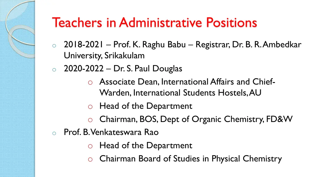 teachers in administrative positions