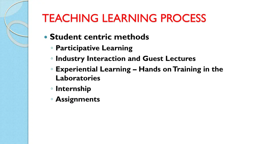 teaching learning process