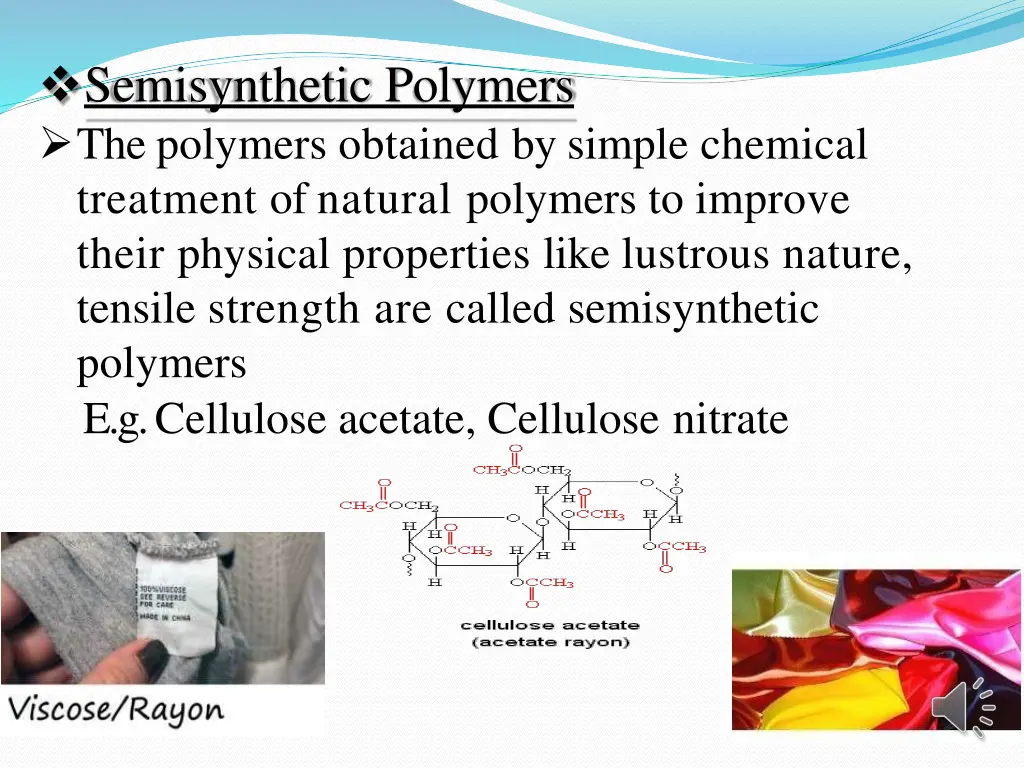 semisynthetic polymers the polymers obtained