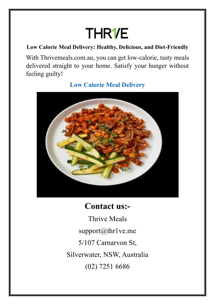 low calorie meal delivery healthy delicious