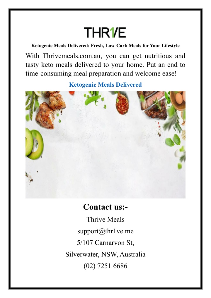 ketogenic meals delivered fresh low carb meals