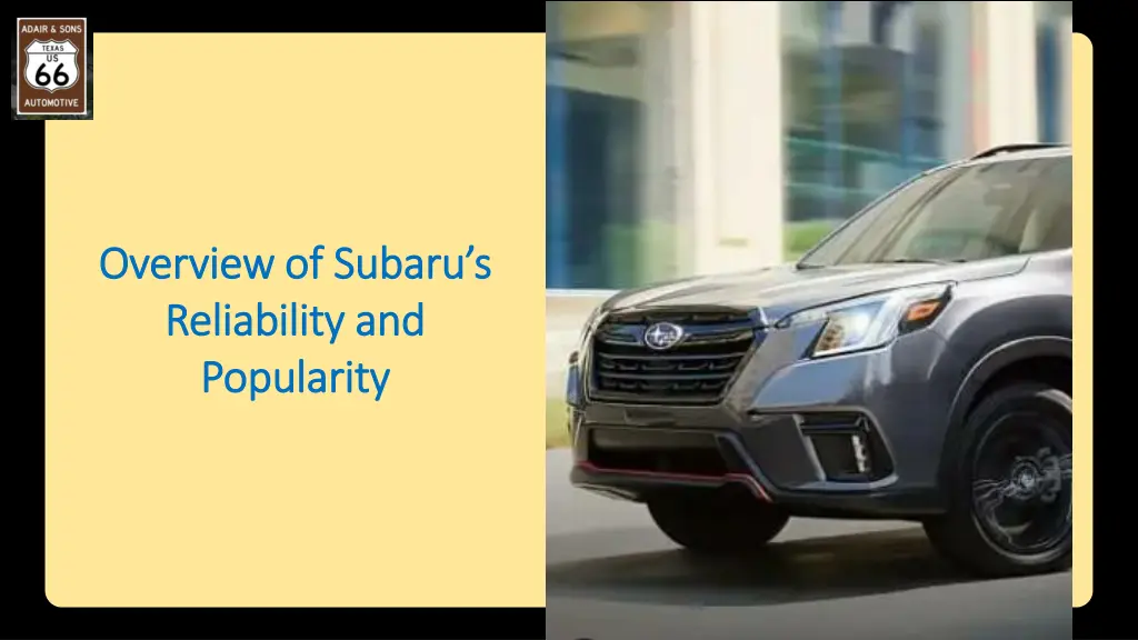 overview of subaru s overview of subaru