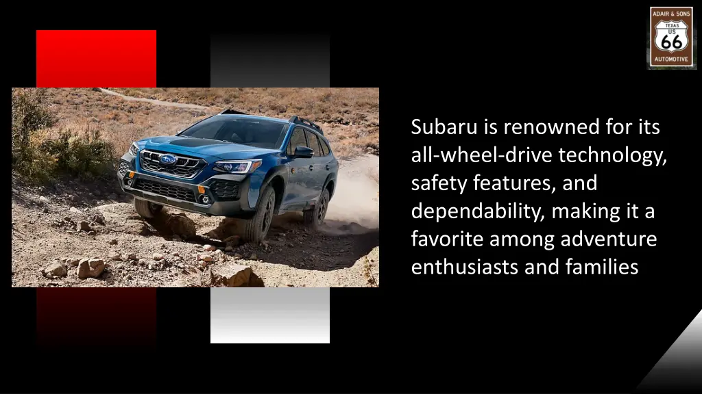 subaru is renowned for its all wheel drive